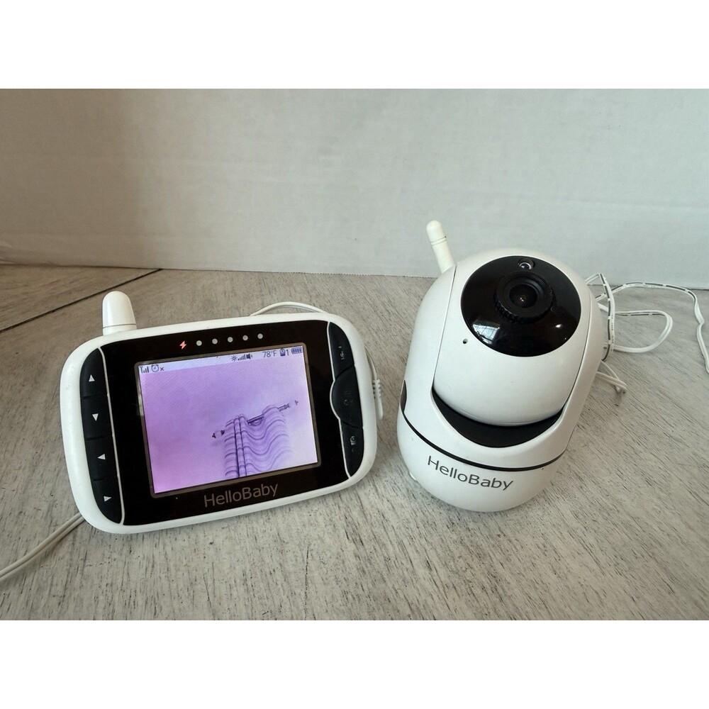HelloBaby HB65 Video Baby Monitor Parent Unit Remote Pan Tilt Camera Power Cords - Picture 3 of 13